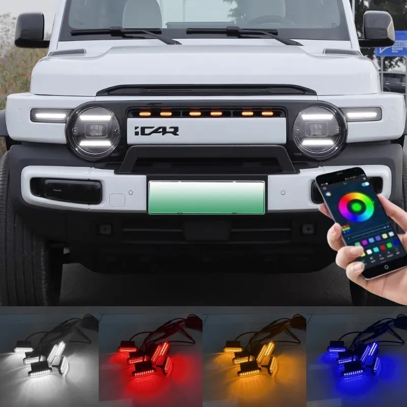 

18LED передняя решетка света для Chery ICAR V23 автомобильные дневные ходовые огни колеса лампа для бровей для пикапа Offroad 12 В