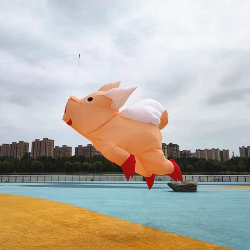 

Free Shipping inflatable kites show giant kite pendant pig kites flying toys for adults kites reel professional parachute Kevlar