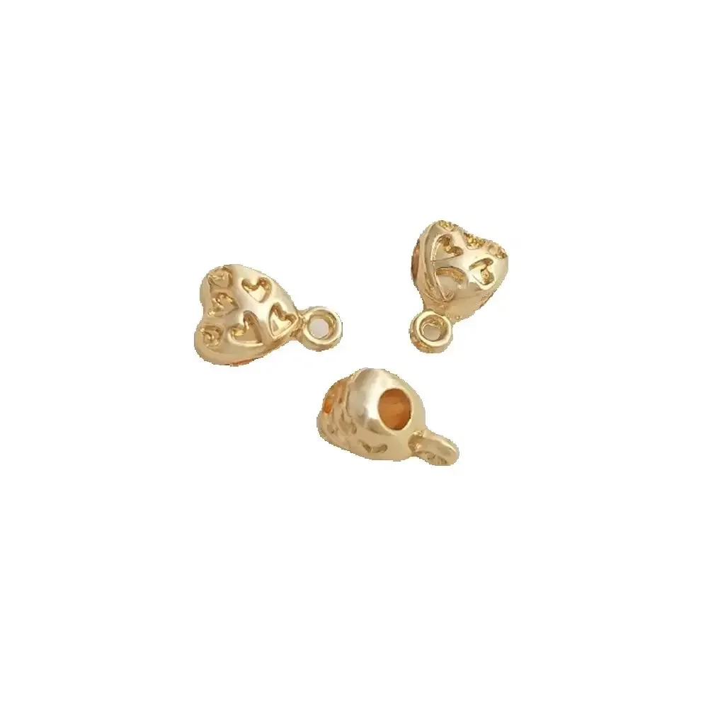 14K gouden tas kleurbehoud liefdevormige riem ring kraal scheiden handleiding DIY armband ketting sieraden kraal hangende accessoire