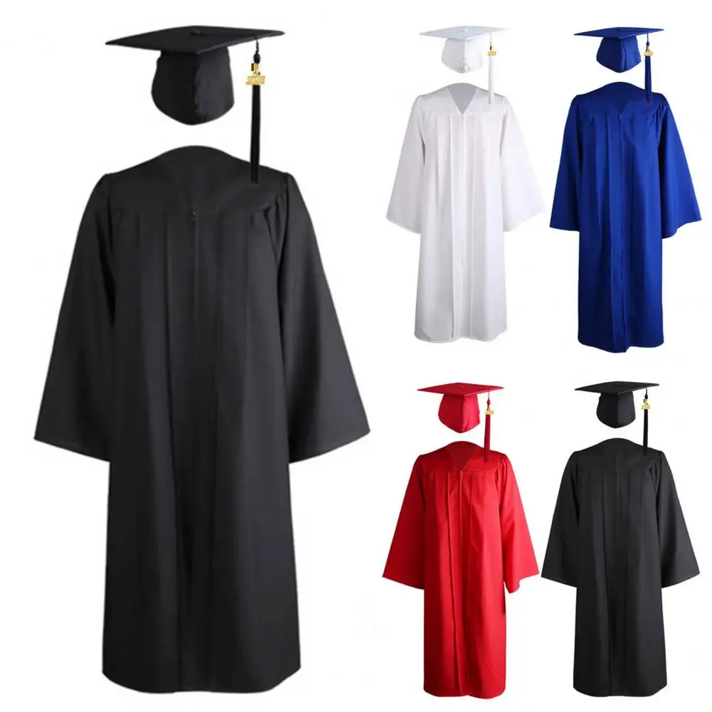 1 Set Anti-pilling Academic Costume  Tassel Colorfast Academic Gown  2023 College Undergraduate Academic Gown