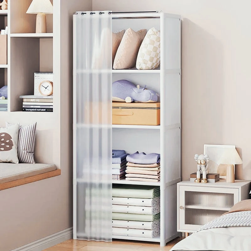 

Foldable Multilayer Wardrobe Household Dustproof Wardrobe Simple Assembly DIY Storage Bedroom Open Storage Cabinet