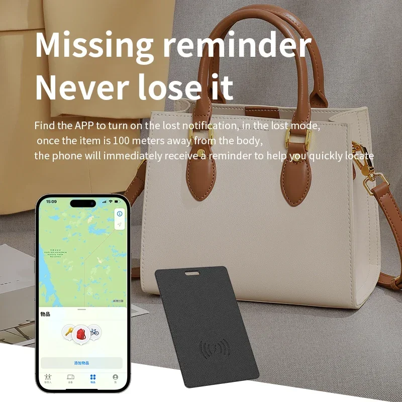 Apple Find My Compatível Bluetooth Tracker Prevenção de Perda GPS Smart Tag IPX5 À Prova D 'Água e Carregamento Sem Fio para iPhone Carteira