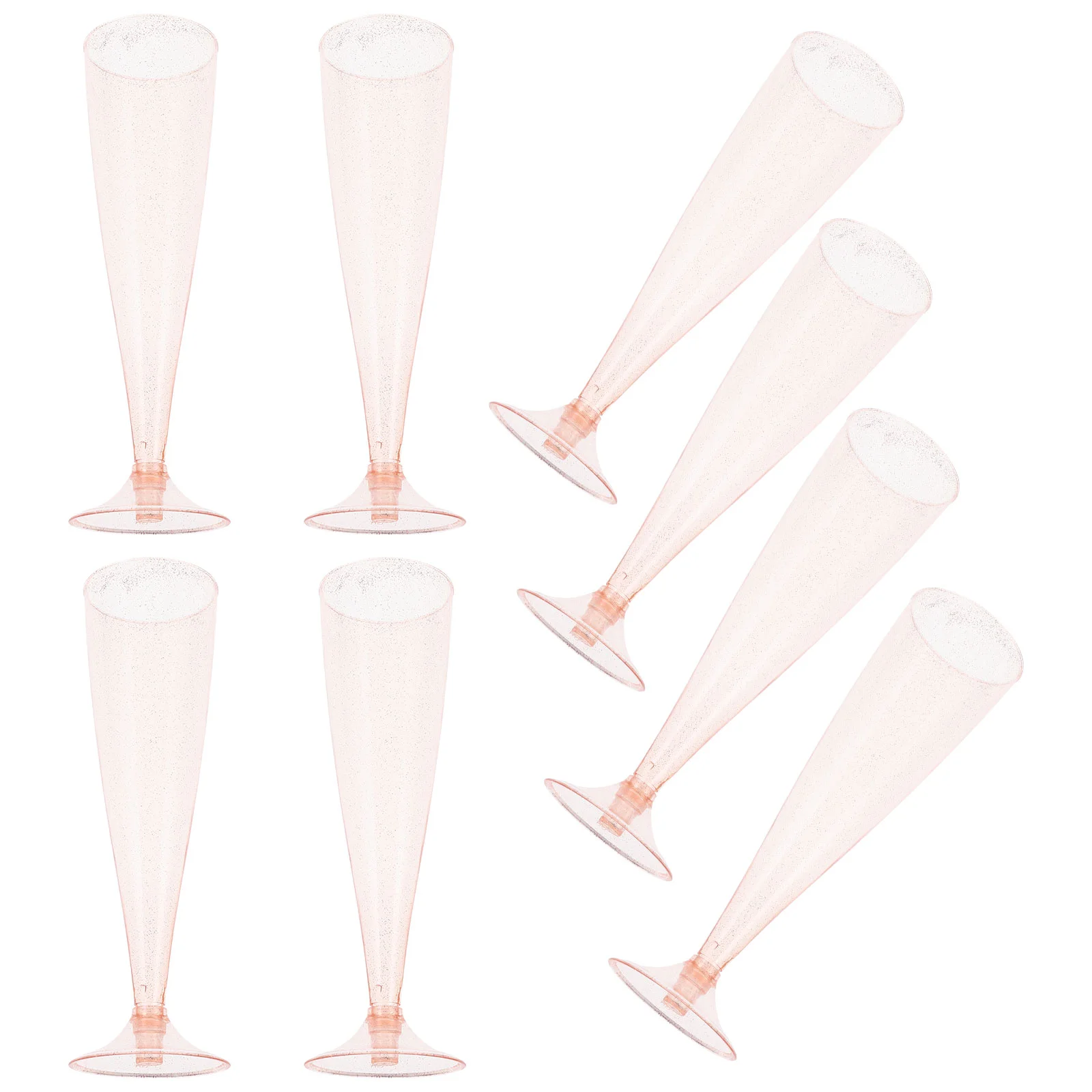 10 Pcs Flutes Plastic Goblet Cocktail Glasses Crystal Party Goblets Cups