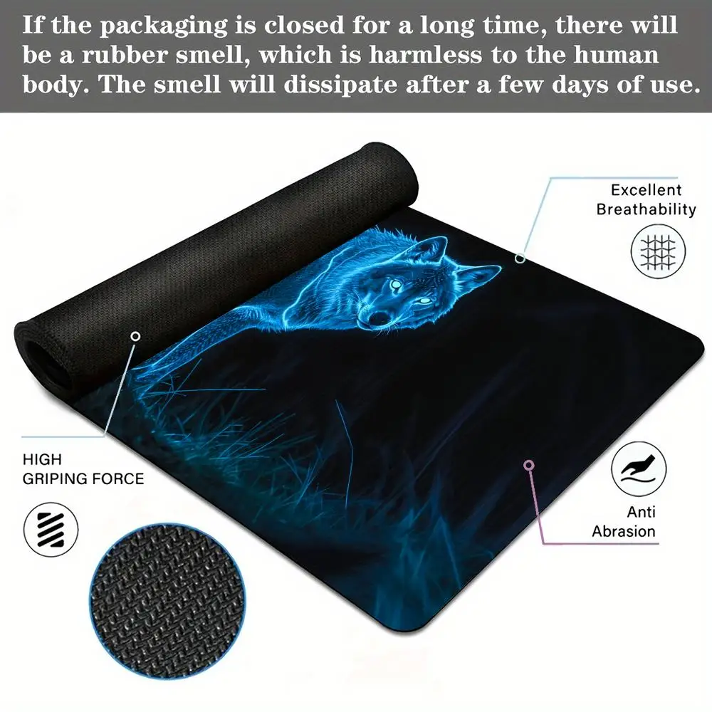 

Digital Art Wolf theme Mouse Pad Desk Mat with Stitched Edge Rubber anti-slip base pc accessories Gaming mat Extended mouse pads