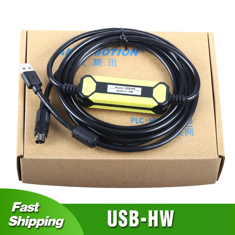 

USB-HW PLC Programming Cable For Haiwell E/S/H/C/T Series Programmable Logic Controller 4Pin Round RS232 HW Download Line