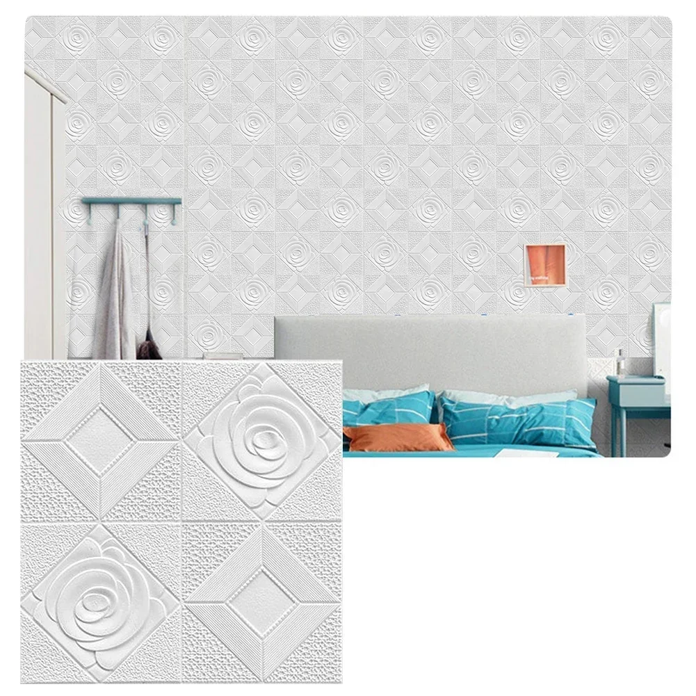 

3D Tile Brick Wall Sticker Self-adhesive Foam Panel Waterproof Stickers Wall Sticker Home Office Bedroom Decoration Stickers