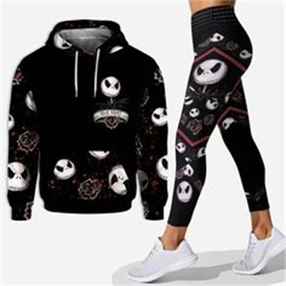 

Disney Ensemble Women's hoodie and yoga pants, 3D hooded sweatshirt, yoga vest, anime fashion, yk2, 2025 latest model