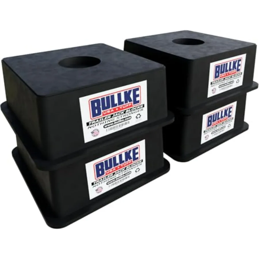 

USA-Made Trailer Jack Blocks Up to 18000 lbs Heavy Duty RV Leveling Stabilizing Pads for Camper Travel Trailer 5th Wheel Suppor