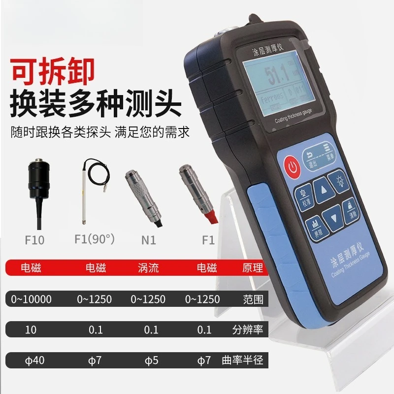 JITAI665 Coating Thickness Gauge with Aluminum-Based Probe (Plastic Shell 0-1250um)