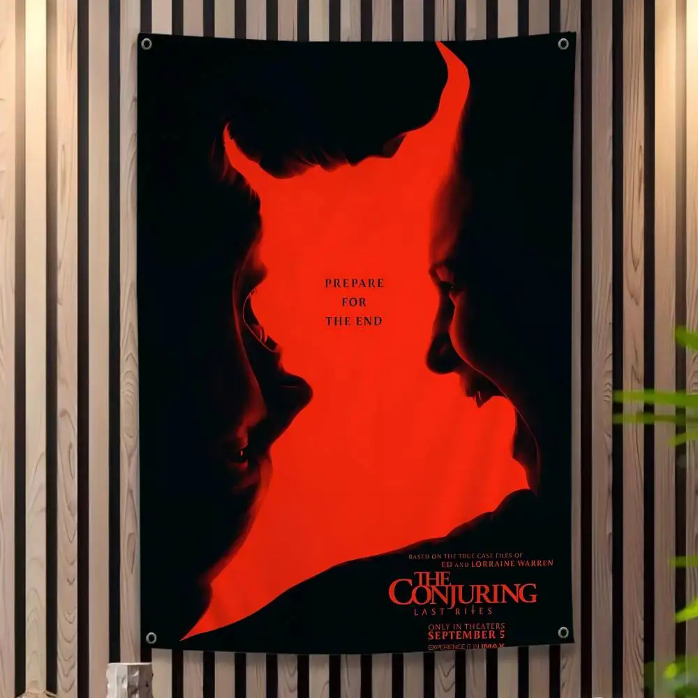 فيلم الرعب The C-Conjuring أعلام كبيرة الحجم أنماط الطباعة مثيرة للاهتمام زينة حفلة عيد ميلاد راية