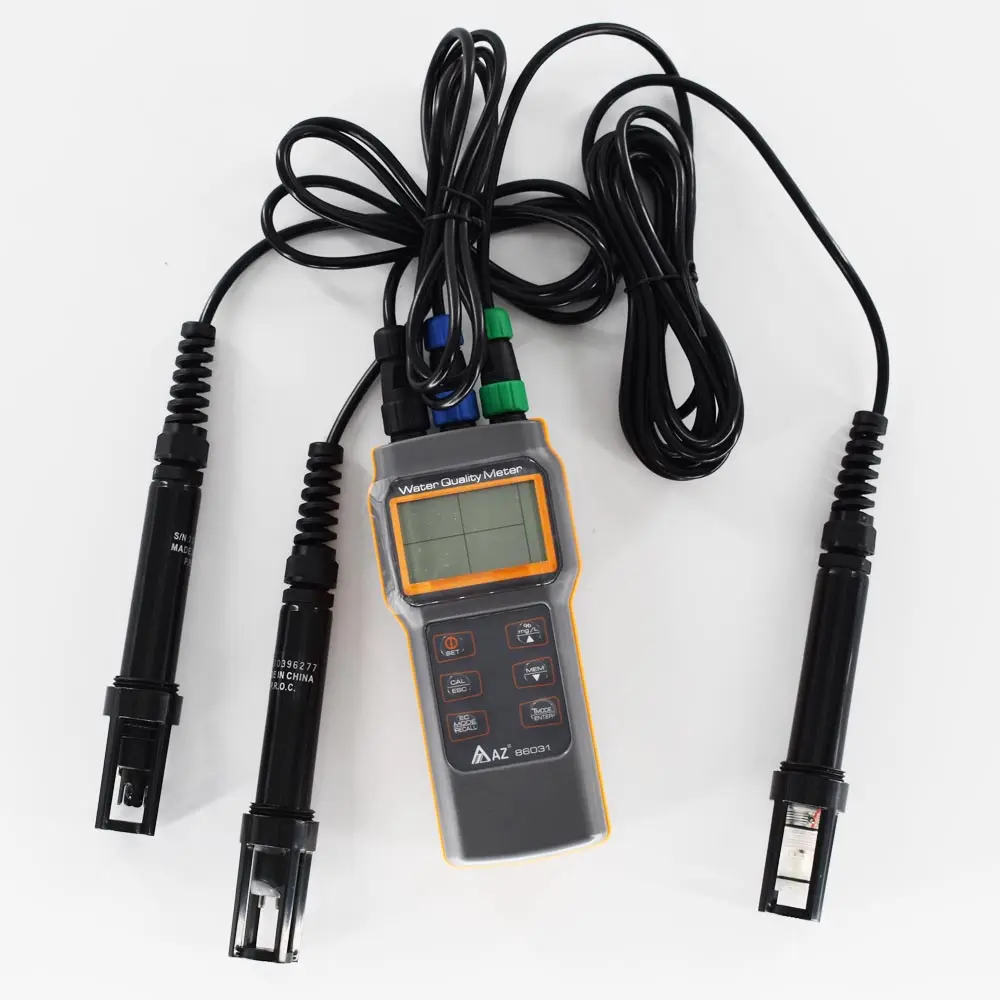 AZ86031 Water Quality Meter IP67 HANDHELD COMBO PH/CONDUCTIVITY/TDS/SALINITY/D.O. METER