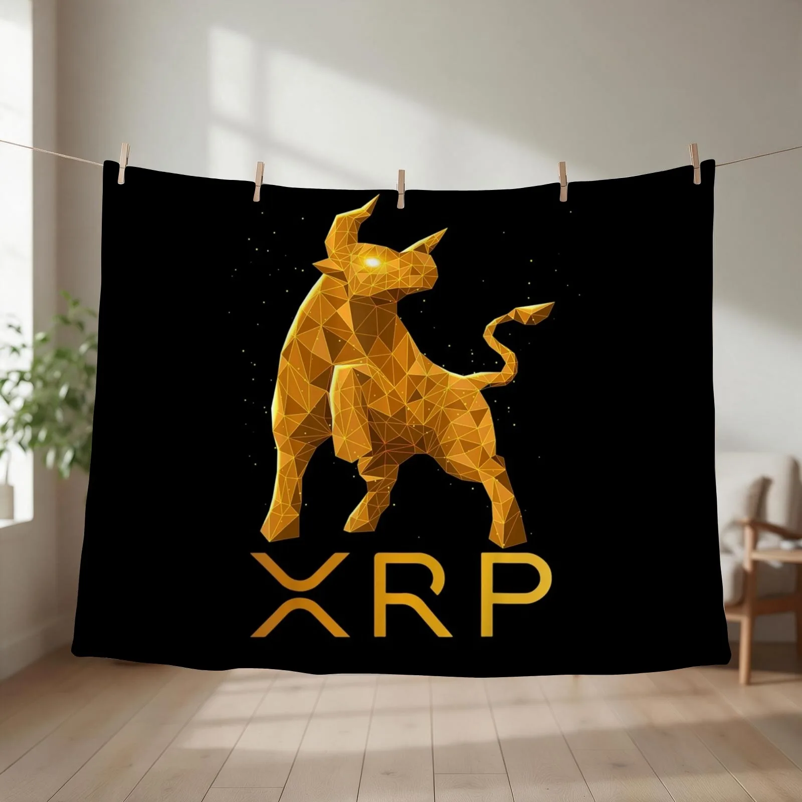 XRP cryptocurrency - XRP Throw Blanket couch cozy soft plush fuzzy picnic outdoor blanket