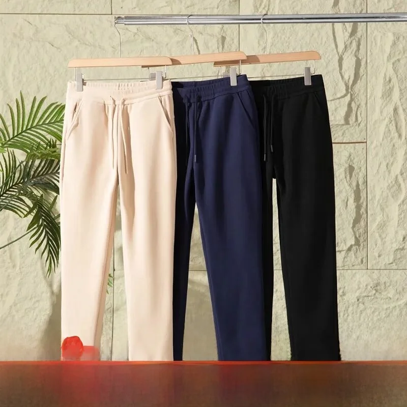 

Men's Casual Pants Wool Silk Blend Goose down Thermal Straight Leg Pants Autumn Winter Warmth Emitting Store Direct Supply