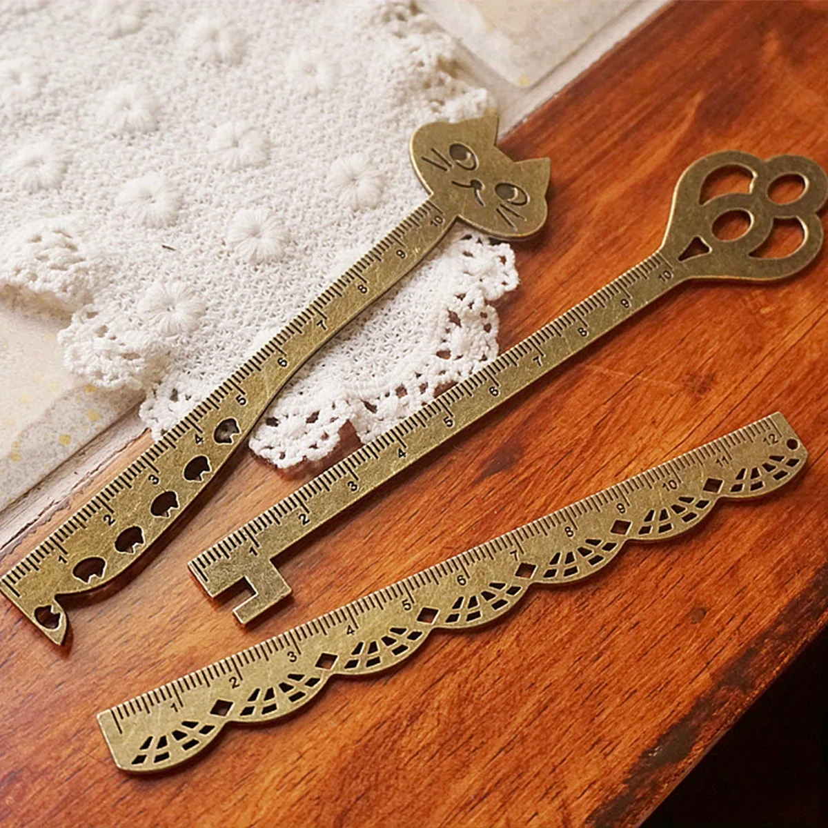 Линейка в форме ключа, 3 вида, в форме кошки