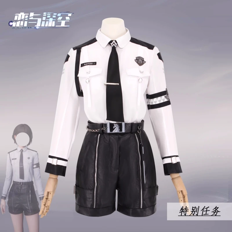 

Heroine Cosplay Love and Deepspace Xavie Women Fashion Police Uniform Halloween Costumes Role Play Clothing Party Suit Pre-sale