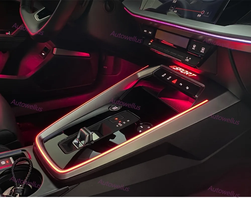 

Для Audi A3 2021, 2022, 2023, 2024 Пакет окружающего освещения, окружающее освещение RGB Magic Symphony, окружающее освещение