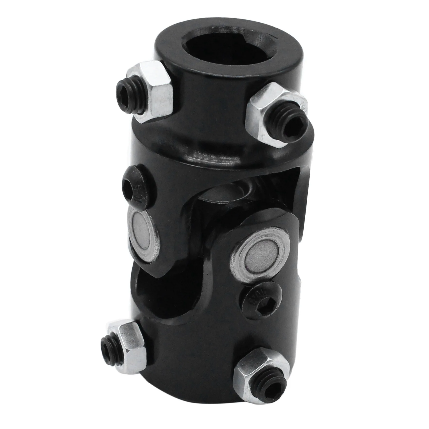 

1Inch DD x 3/4Inch DD Black Universal Steering Shaft U Joint Coupler From 1Inch Column to 3/4Inch DD