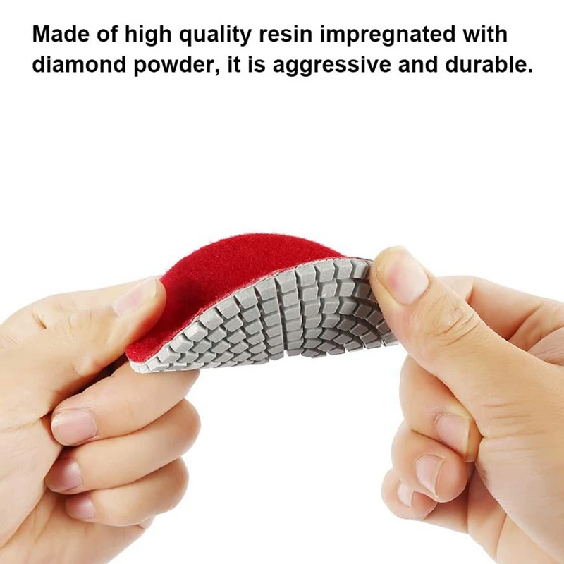A98E-15Pcs الماس ألواح التلميع عدة 4 بوصة 100 مللي متر الرطب/الجاف للجرانيت حجر الخرسانة الرخام تلميع استخدام طحن أقراص مجموعة