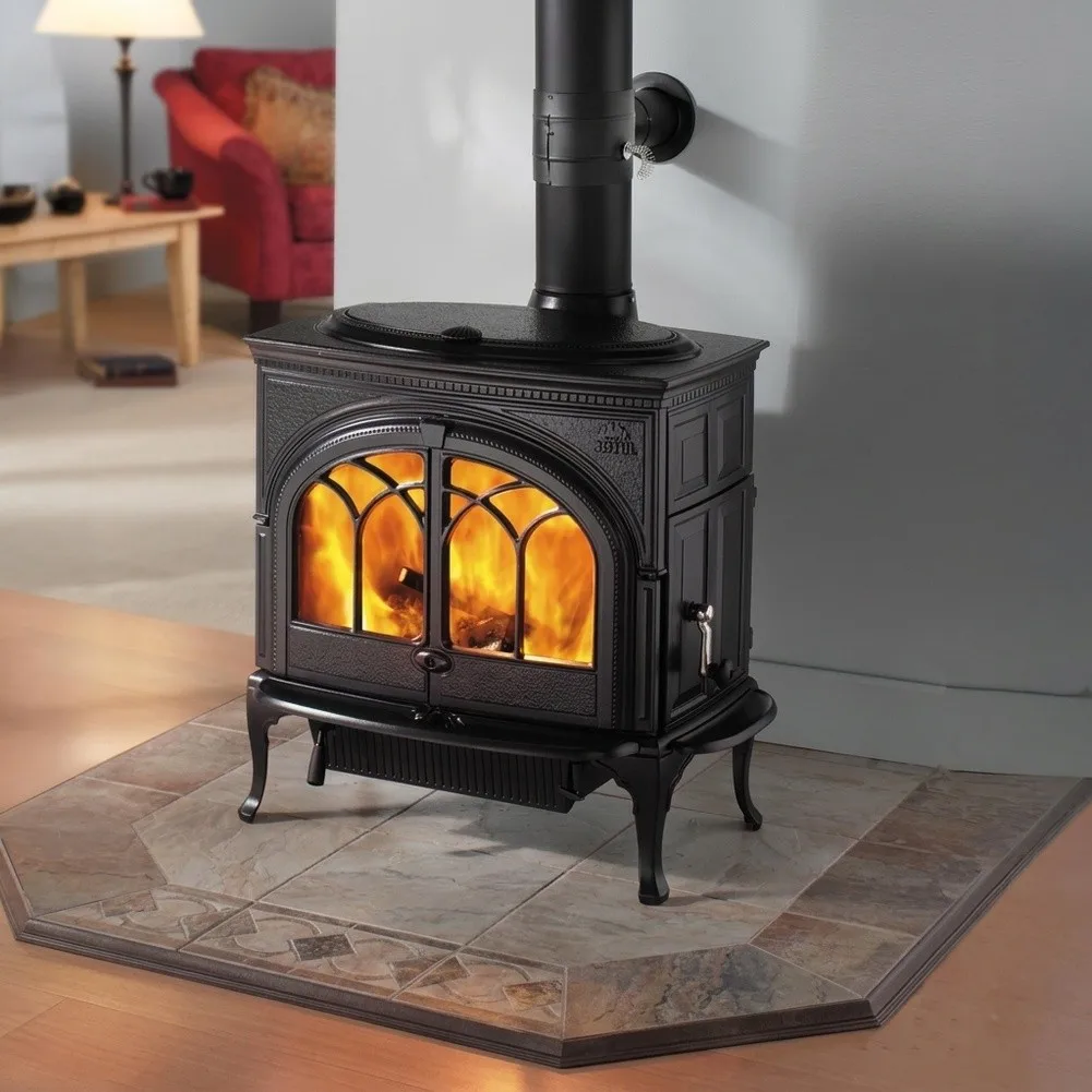 Fireplace Chimney Damper 6 inch Diameter Carbon Steel for Wood Burning Stove Airflow Control Valve Black Finish