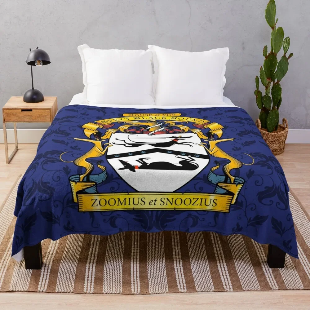 

Greyhound Heraldry: Greyt Black Hound Throw Blanket Thermals For Travel Decorative Beds Blankets