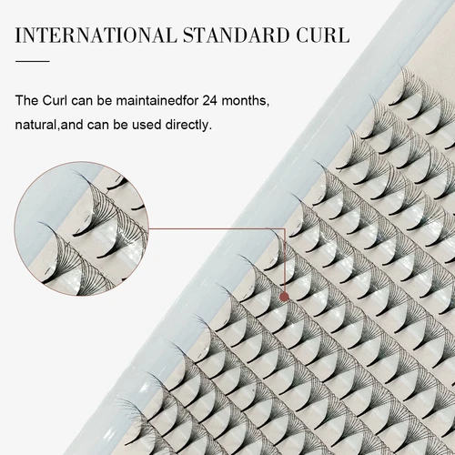 Imagen 2 del producto TBestt 5D/6D/8D/10D ventiladores prefabricados volumen pestañas rusas ventiladores de volumen prefabricados extensión de pestañas de volumen suave de seda