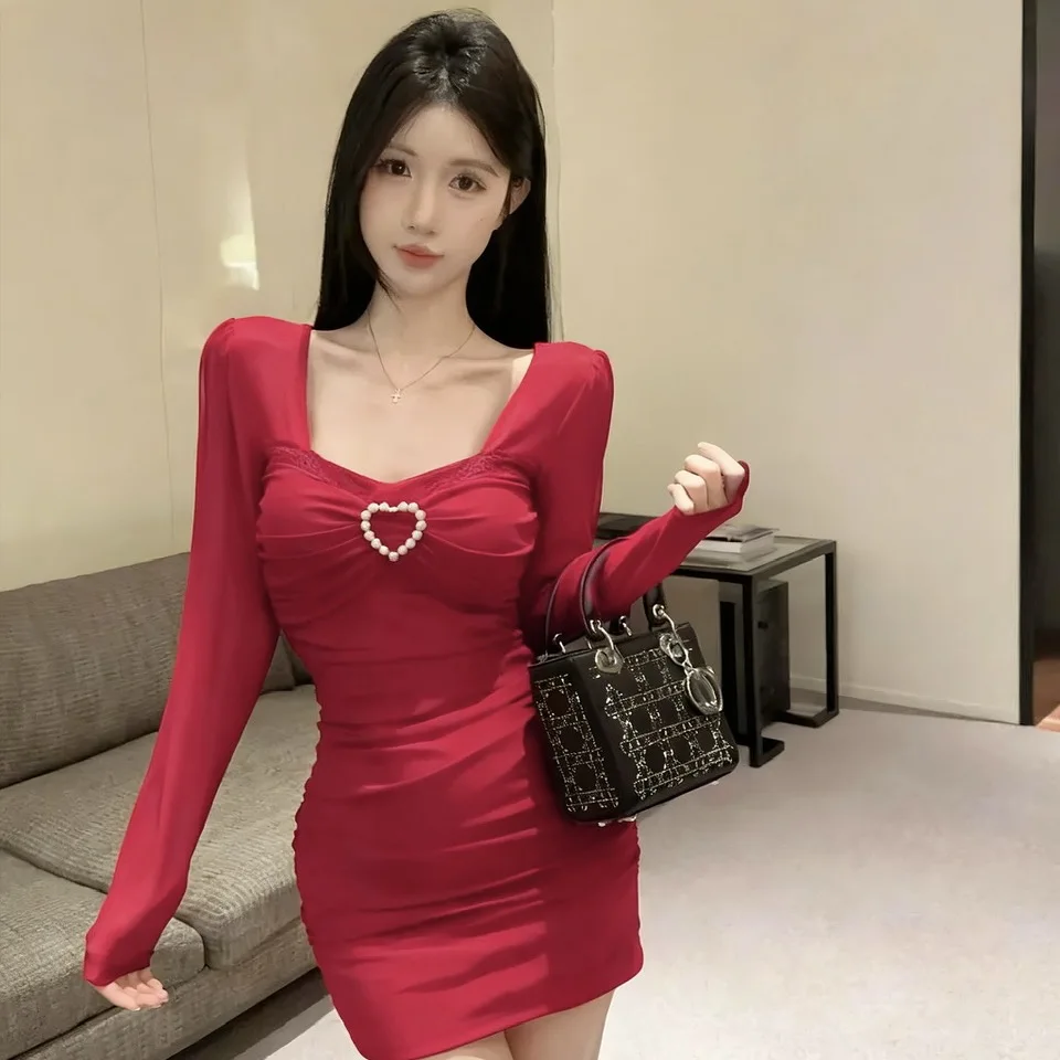 Or Svel Feminino Dr Coreano Sle Cintura Alta Me Camada Base Outono Faion Elegante Cintura Cinching Ort Saia