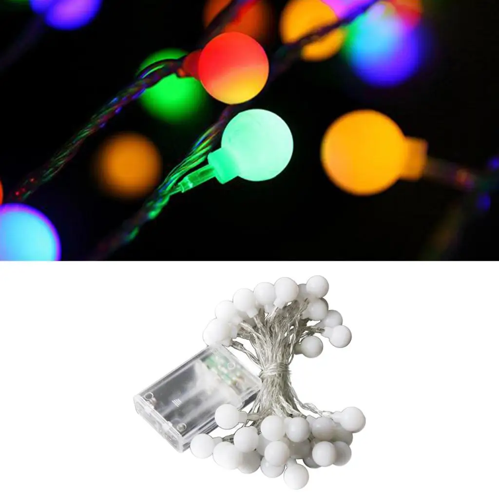 Ball LED Battery Operated String Fairy Light Christmas Garland Wedding Garden