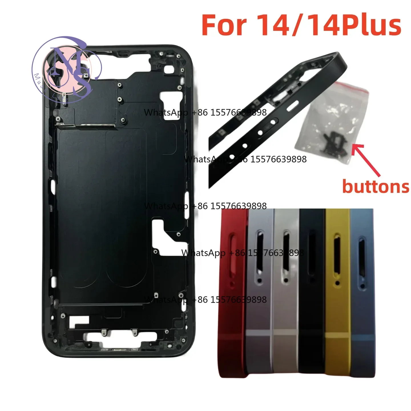 ZOCI-FOR Middle Housing Chassis Frame, With SIM Tray & Side Keys Mobile Phone Repair Replacement Parts