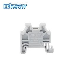 10Pcs WKF 15 Direct End Clamp For 15mm Wide DIN Rail Fixing Terminal Block Mount Clip Free Installation WKF15 End Stop Bracket