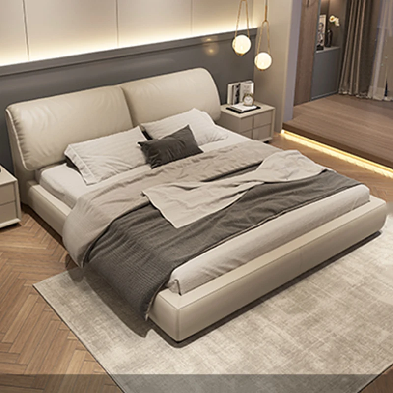 

Sleeping Bedroom Massage Bed Queen Double Modern Luxury Floor Full Bed Safe Mobile Children Letto Matrimoniale Home Furniture