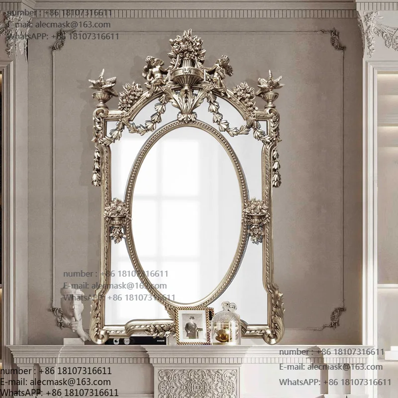 

Makeup mirror Makeup mirror Internet celebrity full-length mirror, European retro desktop