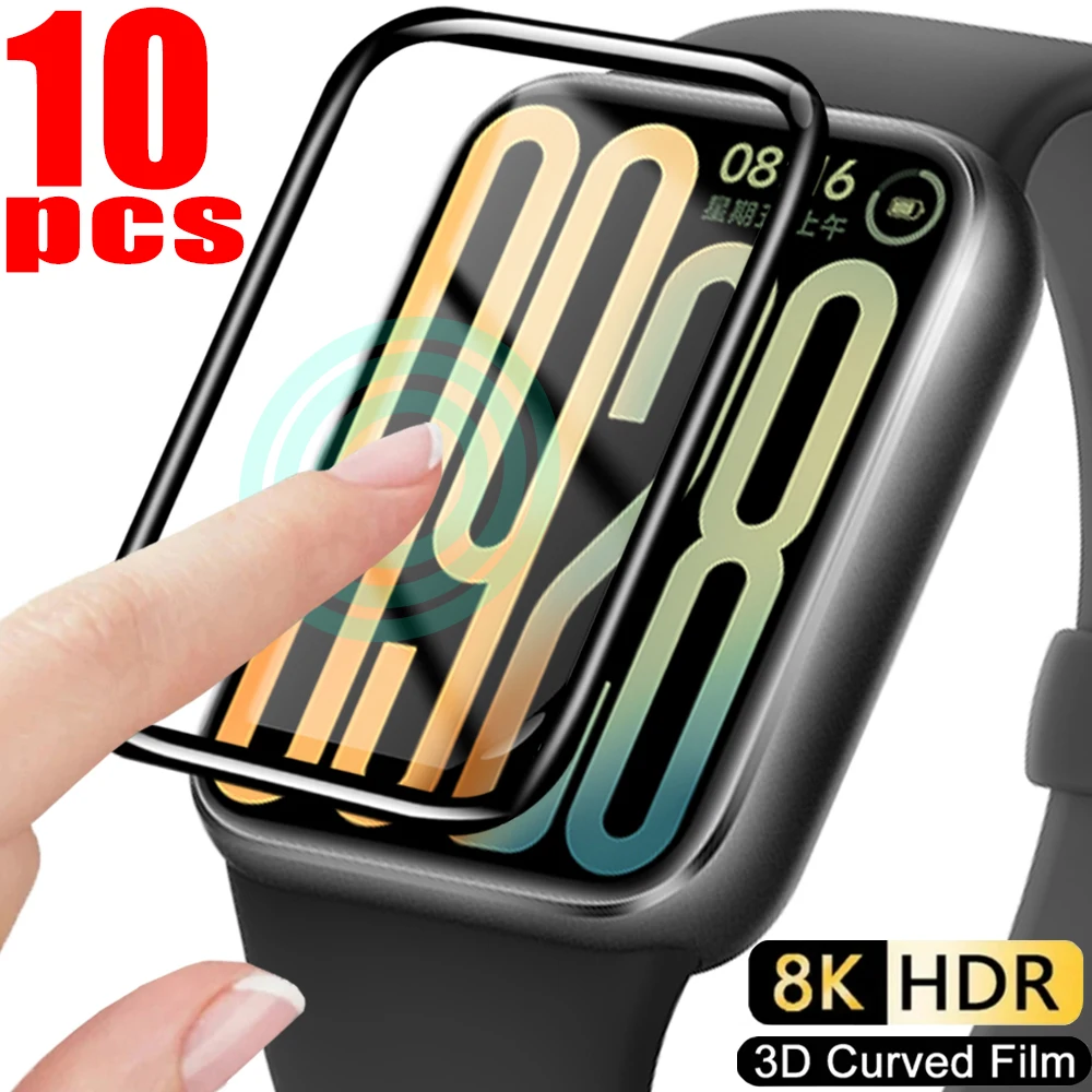 Película curva 3D de fácil instalación para Mi Band 9 Pro, protectores de pantalla suaves y flexibles, funda protectora para reloj inteligente Xiaomi Band 9Pro