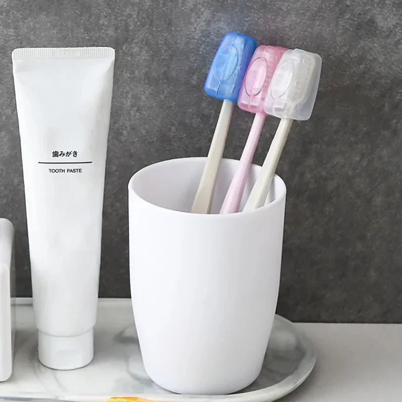 5/10 قطعة حافظة السفر المحمولة رأس حامل لفرشاة الأسنان الغطاء الواقي اكسسوارات الحمام الحمام المنظم تخزين فرشاة الأسنان #3