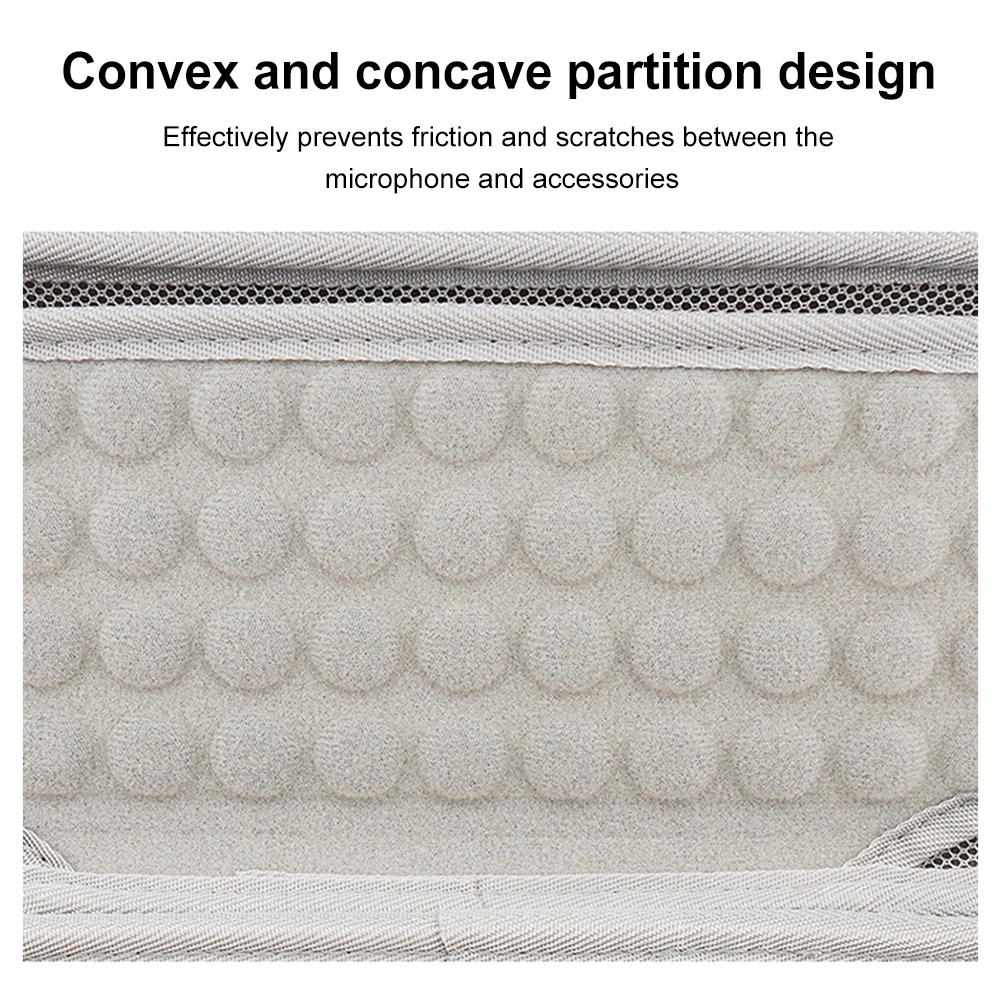 EVA 하드 듀얼 무선 마이크 보관 가방 지퍼 포함 핸드헬드 듀얼 마이크 케이스 리시버 어댑터 AA 배터리 충전기용