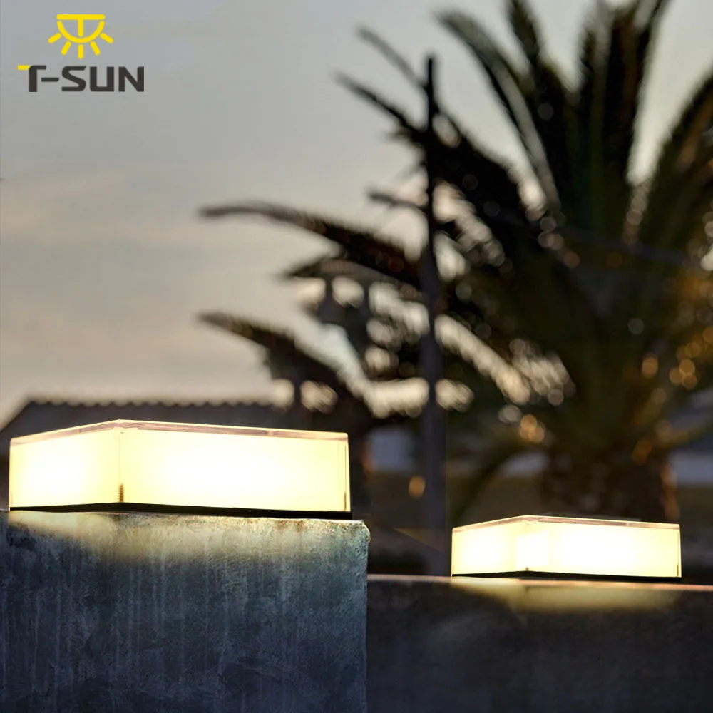 T-SUN-Solar Power LED Light, decoração do jardim ao ar livre, lâmpada de fadas, IP65, 1pc, 2pcs