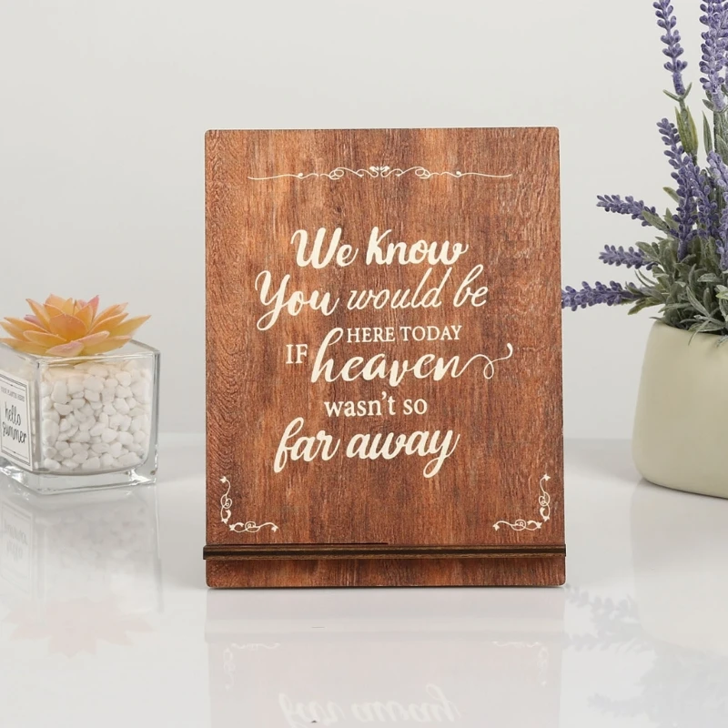 Sympathy Memorial Sign Table Plaques Memorial Wedding Plaques for Indoor Sympathy House Bereavement Desk Wall Decors B03D