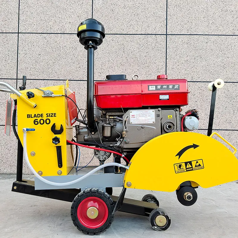 600mm Heavy-Duty Diesel Concrete Cutter Machine Electric Start Walk-Behind Road Saw for Deep Asphalt Floor Cutting Construction