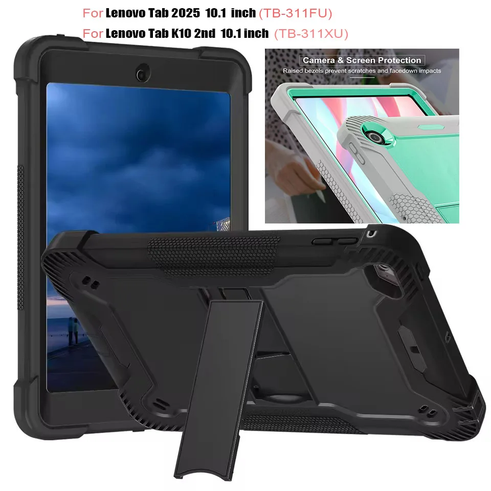 

Armor stand Case For Lenovo Tab 10.1 2025 TB311FU K10C K10 2nd TB311XU TB311XC 10.1" Shockproof Case Kickstand Tablet Cover