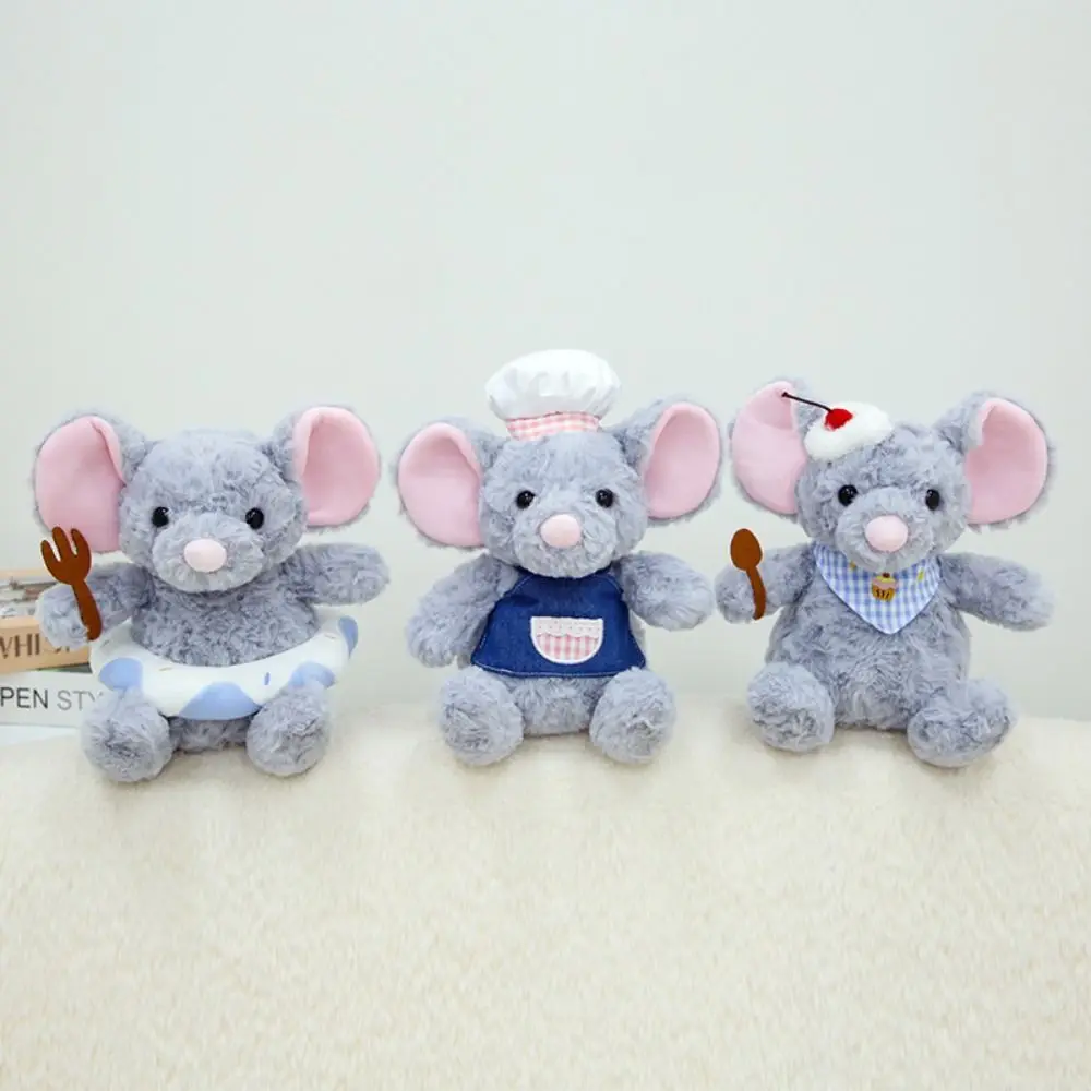 

Детская кукла для сна, полипропиленовая хлопковая кукла-мышь в форме шеф-повара, пушистая мягкая мышь, мультяшная мышь ручной работы, мягкие куклы-повара, вечеринки по случаю дня рождения