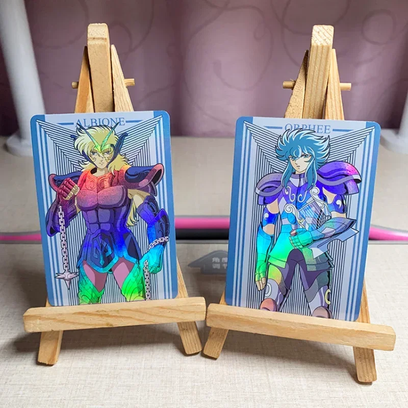 21pcs/set Saint Seiya DIY Flash Card Animation Characters Marin Shaina Hyoga Jabu Classics Anime Collection Cards Toy Gift