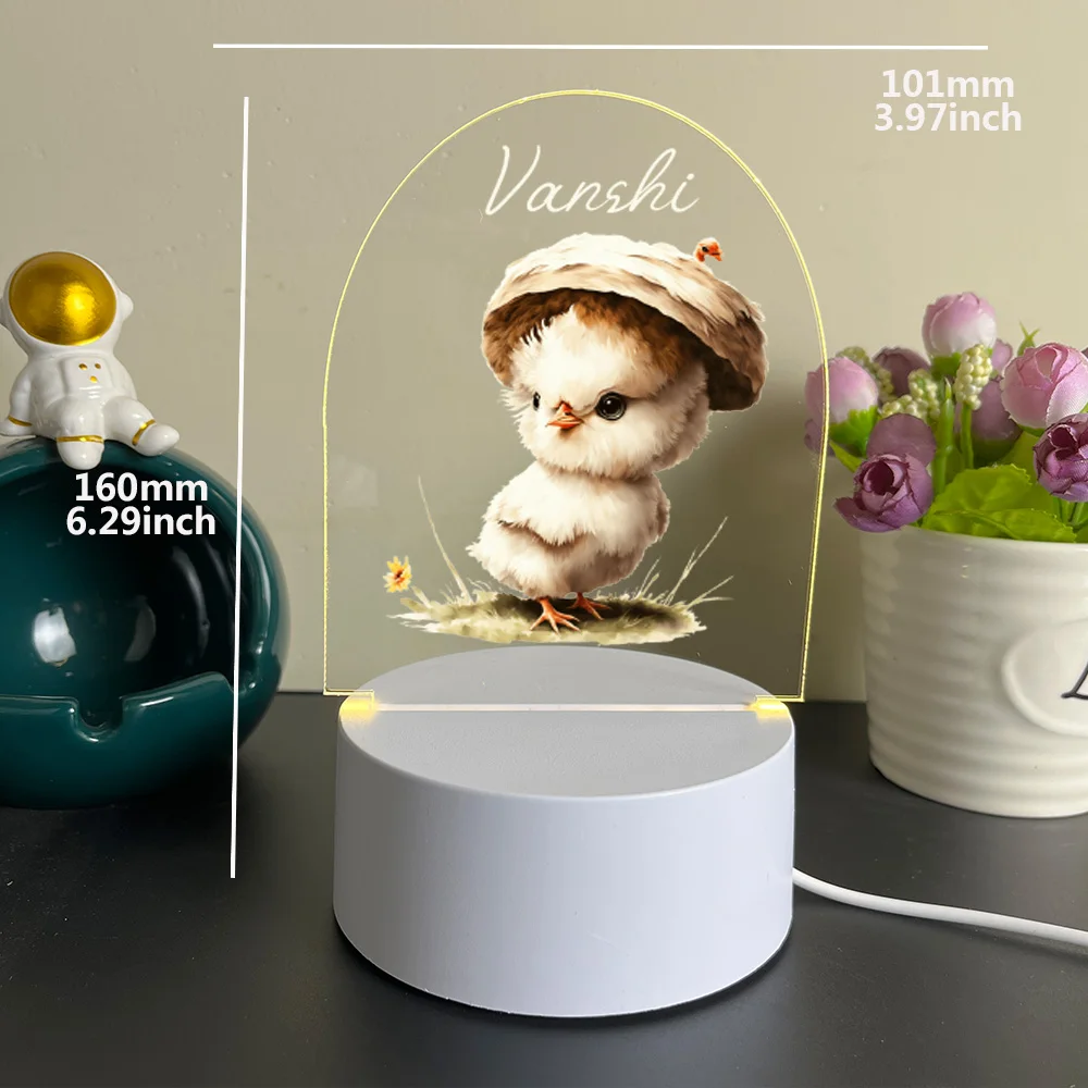 Personalized Custom Hot  Table Lamp 3D Night Light With Crack Basebirthday Gift 3D Led Night Light