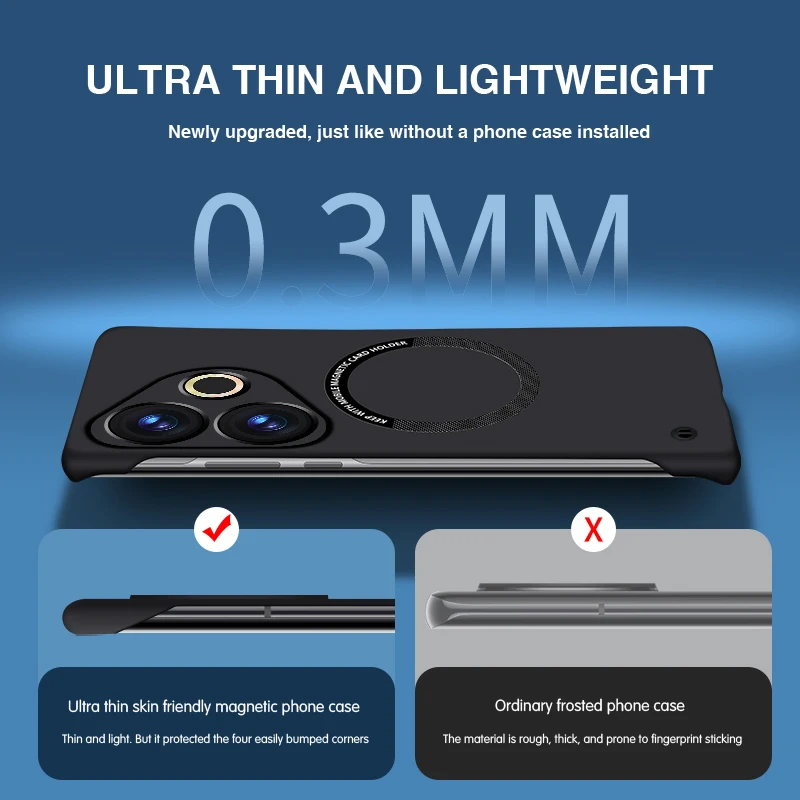 Custodia rigida per PC per Realme GT Neo 6 Neo6 SE 6T GT6 GT6T 6SE 5G Custodia magnetica senza bordo sottile per la pelle