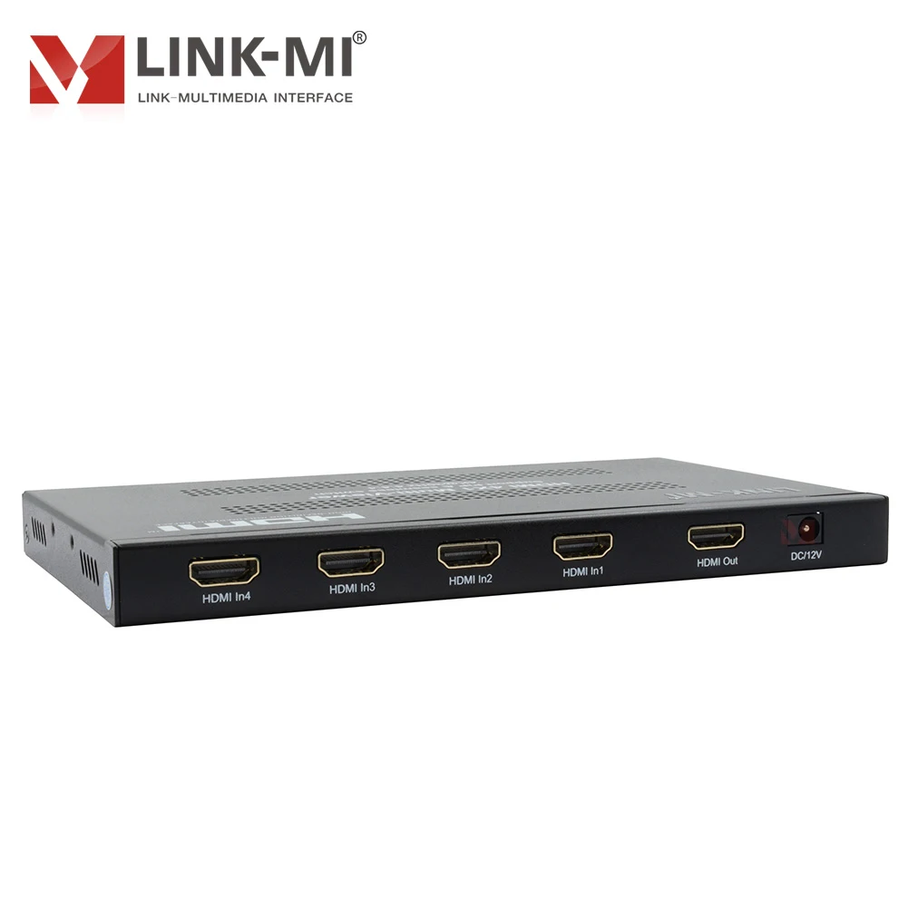 4x1 HDMI マルチビューワー 4K@30Hz、シームレススイッチング、IR&パネルボタン、最大オーディオサンプリングレート 48kHZ をサポート