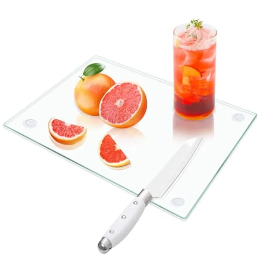 Tempered Glass Cutting Board for Kitchen 8x12