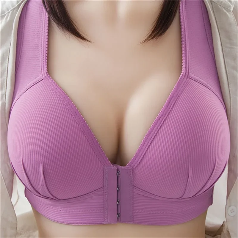 Front Buckle Thin Sexy Lingeries Women Bras Plus Size Breathable Vest Front Fastener Women's Underwear New