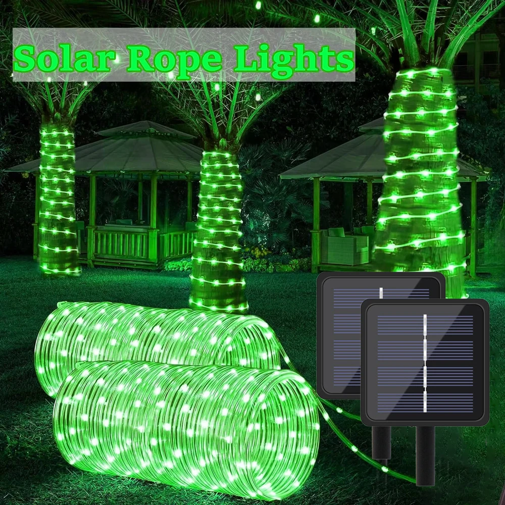 Solar String Tube Light PVC Soft Tube Outdoor Waterproof Courtyard Garden Decoration Atmosphere Flashing Light Wedding Birthday