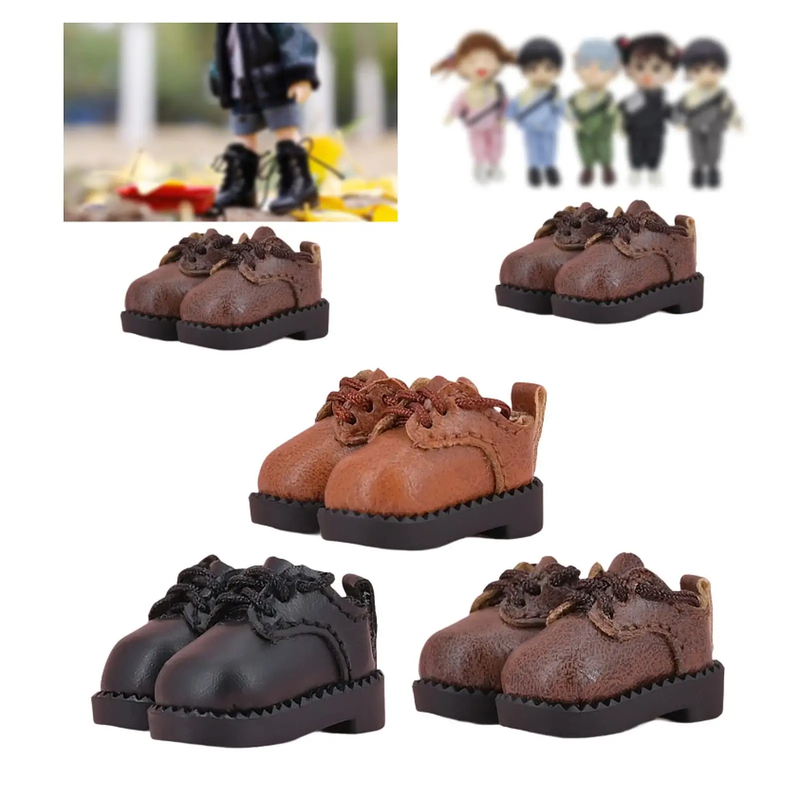 Boneca sapatos clássicos para boneca 1/12 fingir jogar brinquedo moda boneca rendas até sapatos