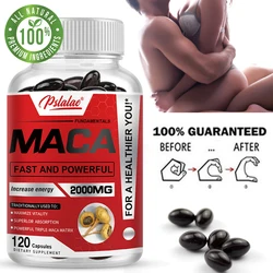 Maca Root Capsules for Men and Women To Maximize Vitality and Performance Made with Black Maca, Red Maca and Yellow Maca Powders