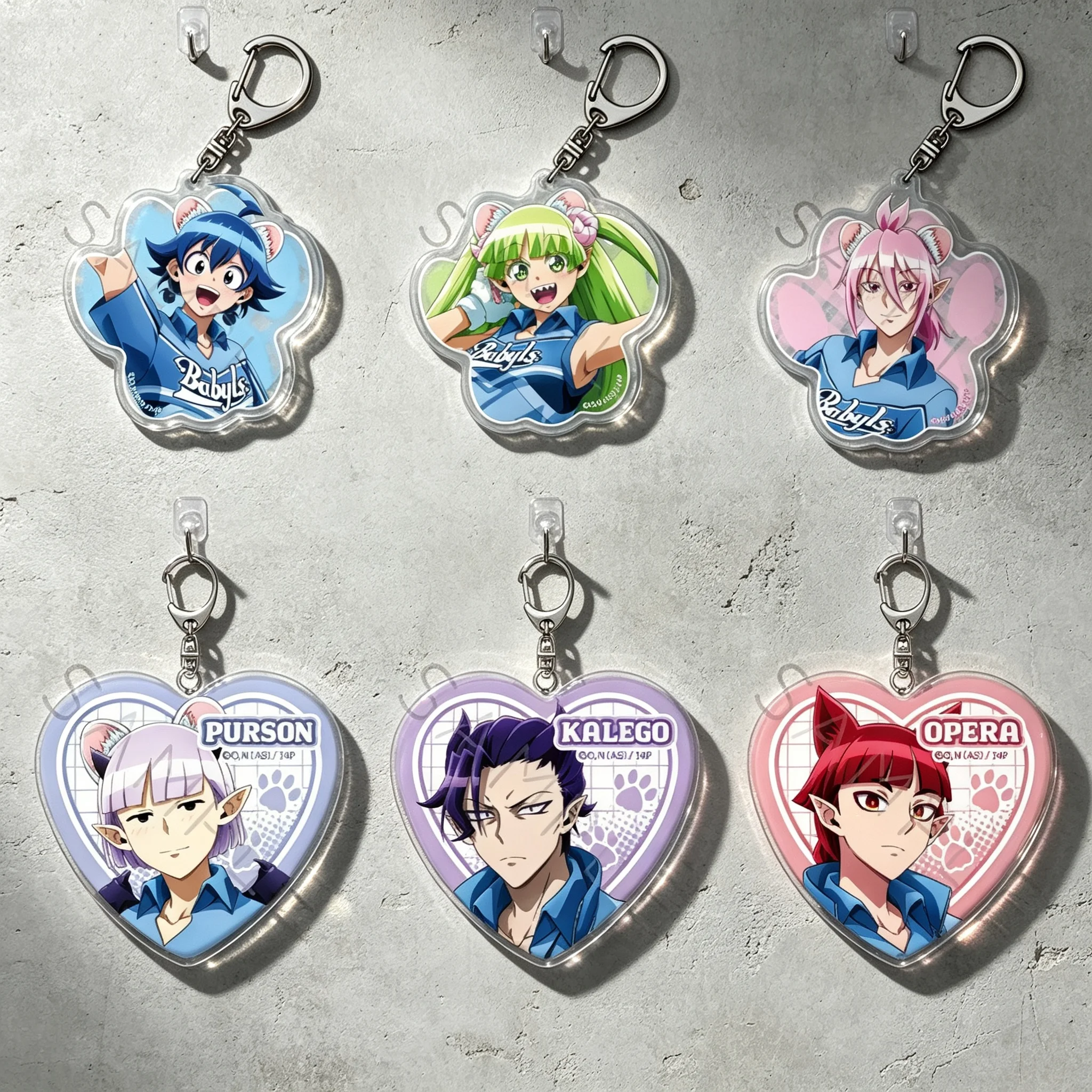 Anime Welcome to Demon School! Iruma-kun Iruma Suzuki Asmodeus Alice Acrylic Pendant Keychains Bag Charm