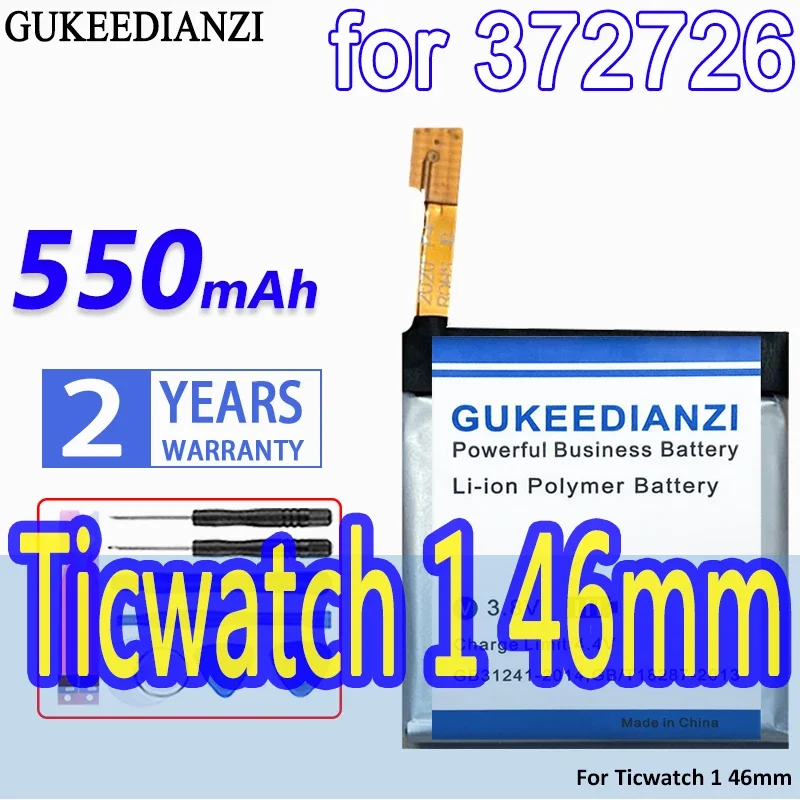 GUKEEDIANZI Battery 372726 SP372728SE For Ticwatch 1 2 E S 46mm